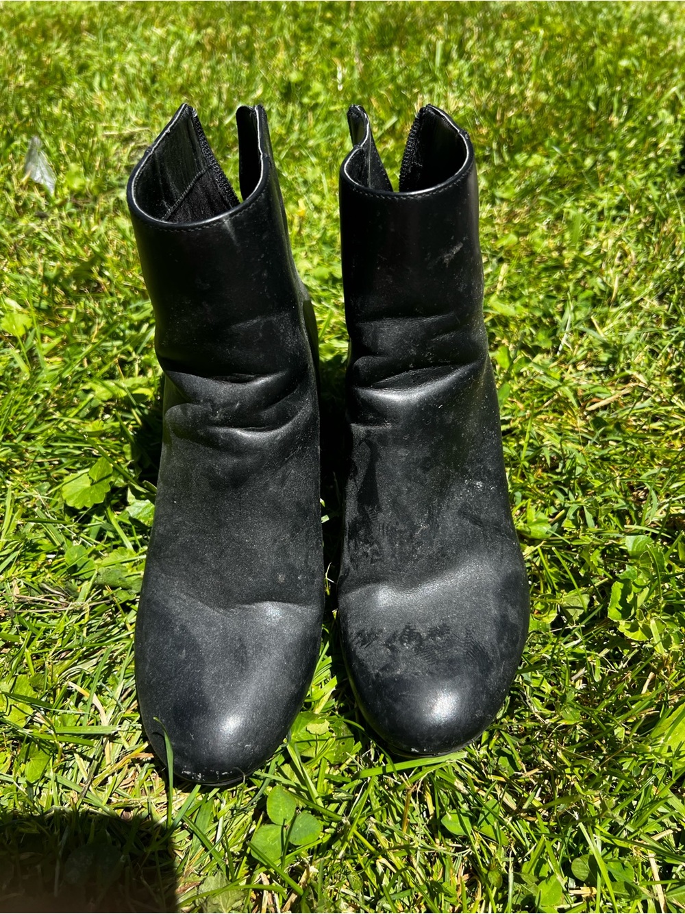 Worthington Black Ankle Booties with Elastic Side Panels